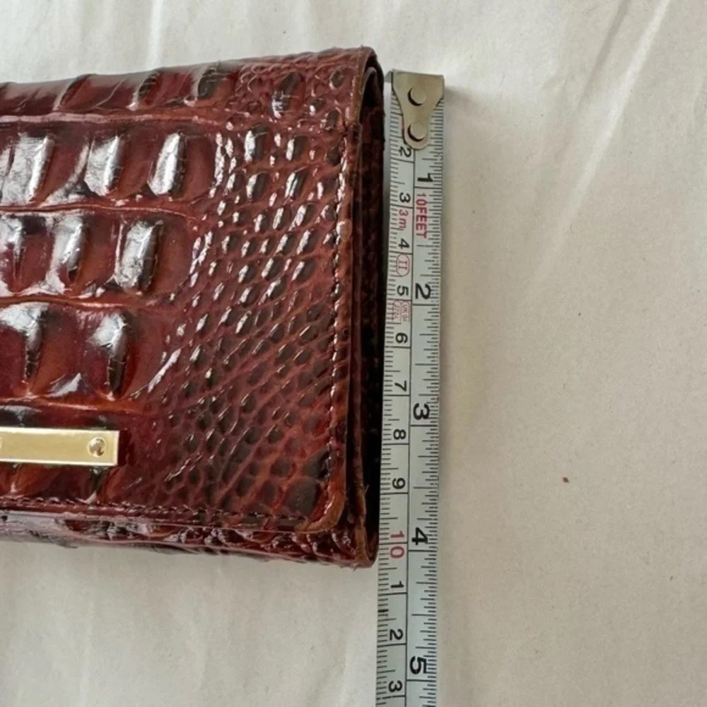Brahmin Cordelia Brown‎ Pecan Melbourne Croc Embossed Wallet